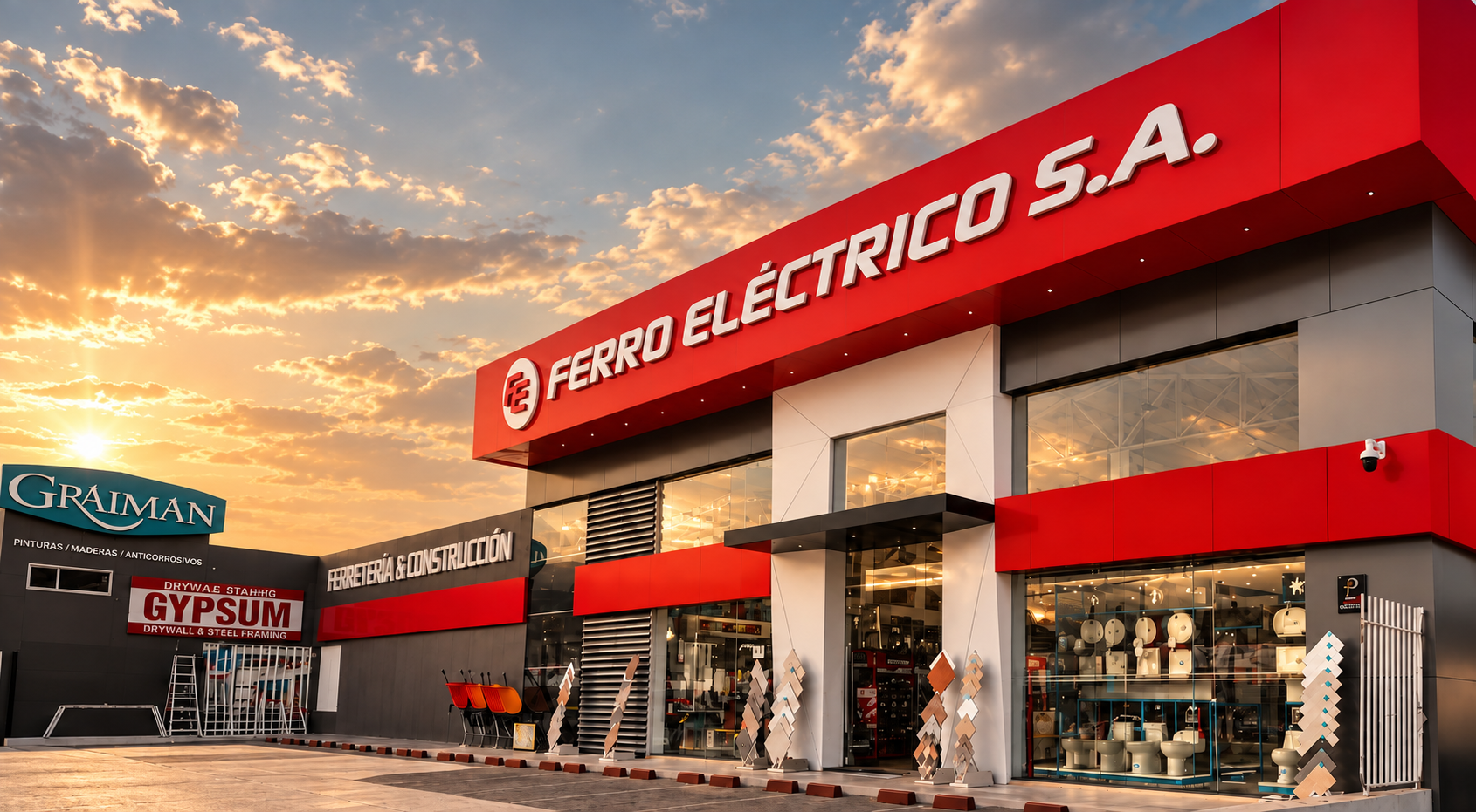 Fachada principal de Ferro Eléctrico en Ibarra